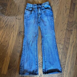 ROMWE Women's Blue Flare Jeans